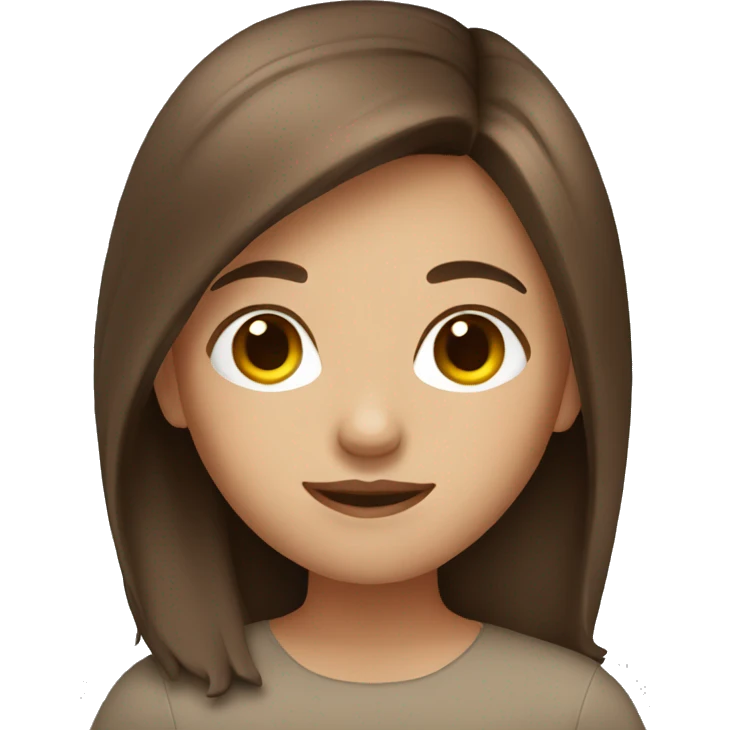 girl with brown hair  emoji