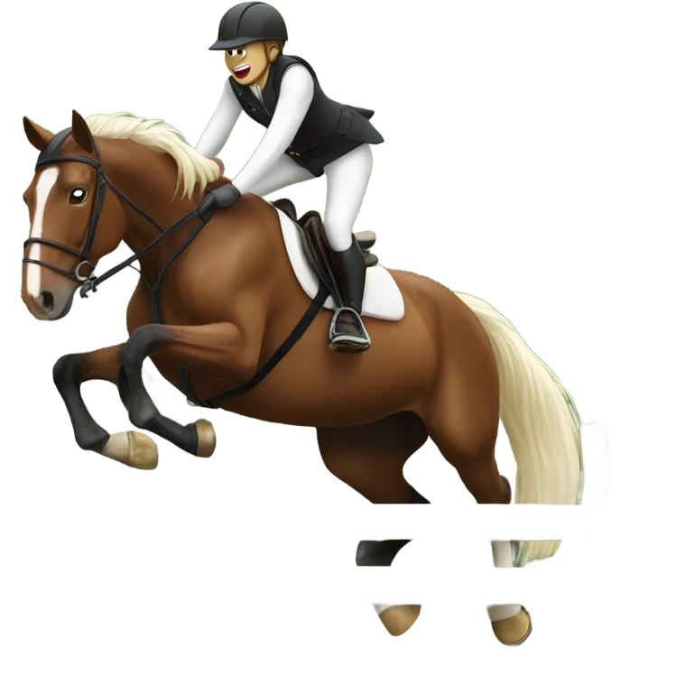 Horse Jumping with rider emoji