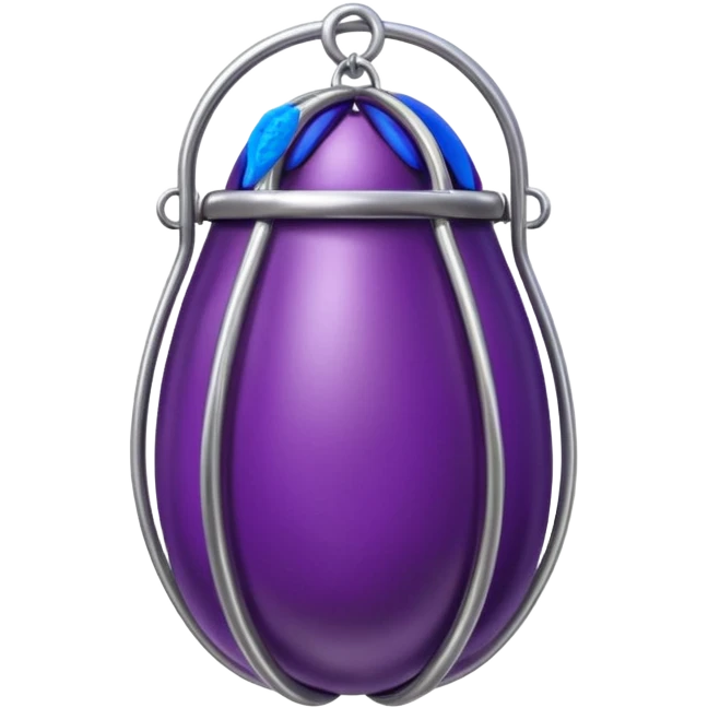 eggplant in chastity cage emoji