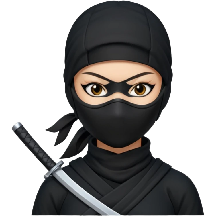 Female Ninja with mask emoji