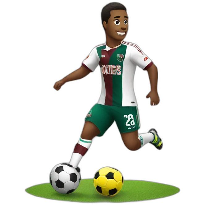 soccer player with fluminense emoji