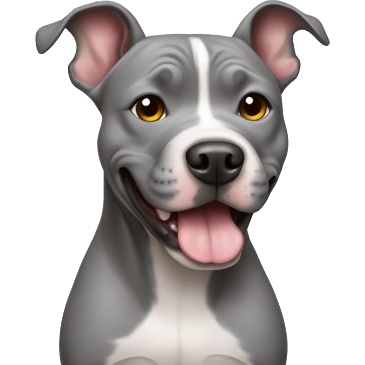 cute gray pitbull  emoji