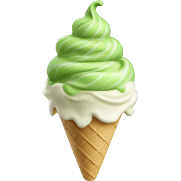 vanilla matcha swirl ice cream  emoji