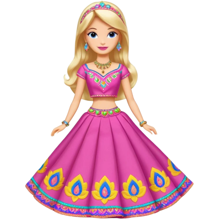 Barbie wearing lehnga emoji