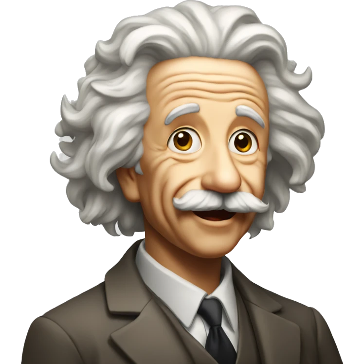 Einstein con la lengua afuera emoji