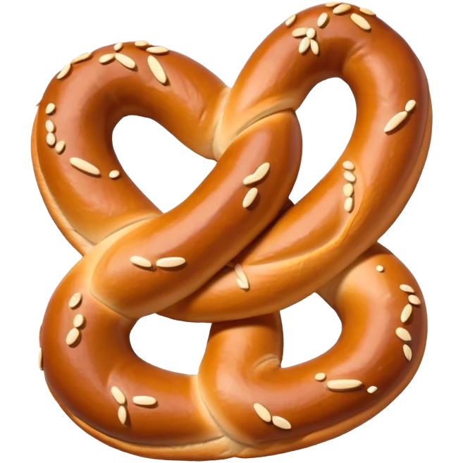 Simple pretzel street food emoji with soft colors emoji