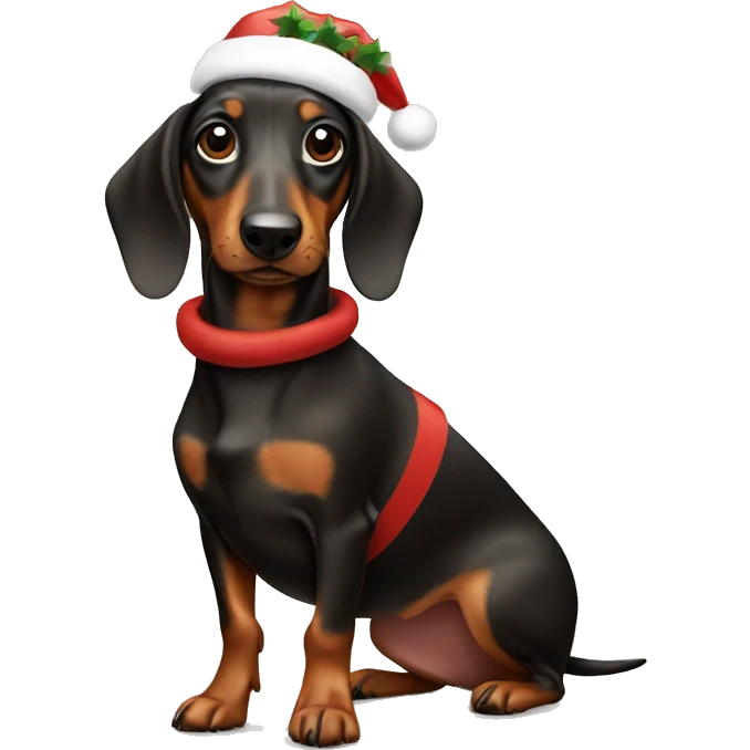 Sausage dog Christmas  emoji