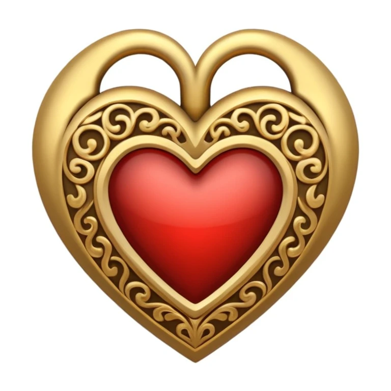 vintage themed heart emoji