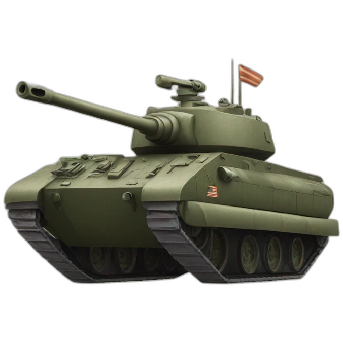 tank with sausage as pilot emoji