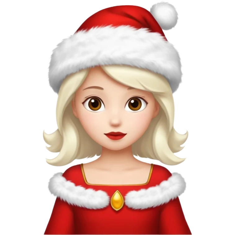 girl in christmas clothes emoji
