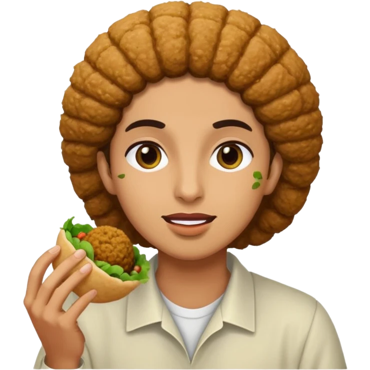 팔라펠을 먹는 사람 emoji