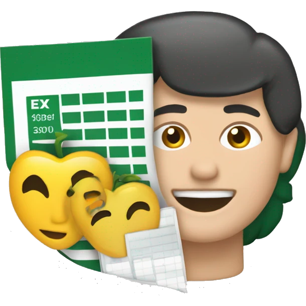 Logo de excel con forma redondeada emoji