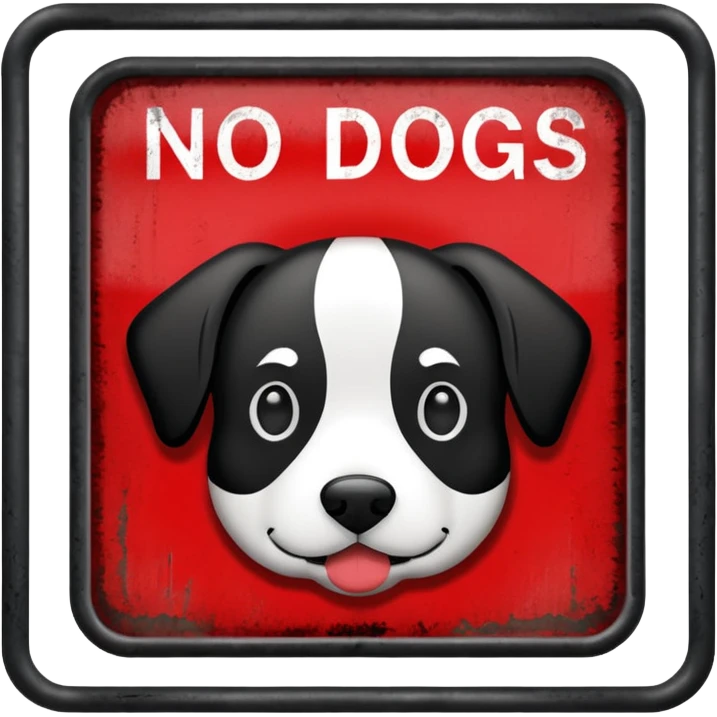 No dogs sign emoji