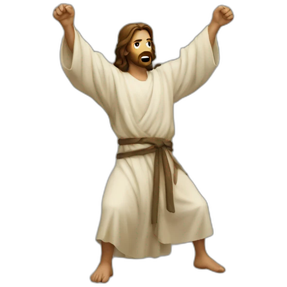 jesus fighting emoji