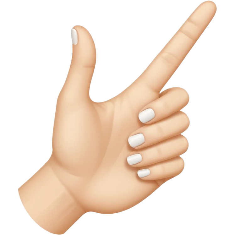 Solid White color Shh finger and hand emoji emoji