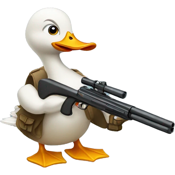 duck with a gun emoji