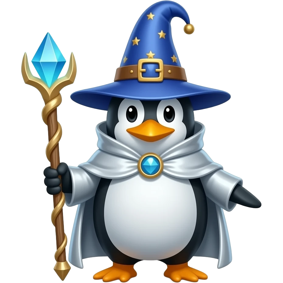 Penguin Wizard emoji