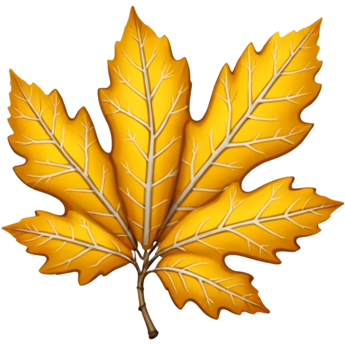 yellow birch leaf  emoji