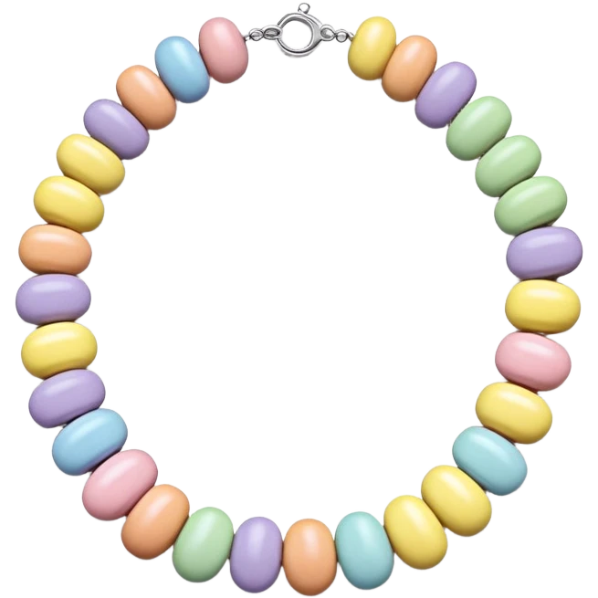 Pastel smarties Candy necklace emoji