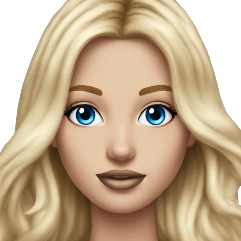 Realistic victoria secret model blonde blue eyes  emoji