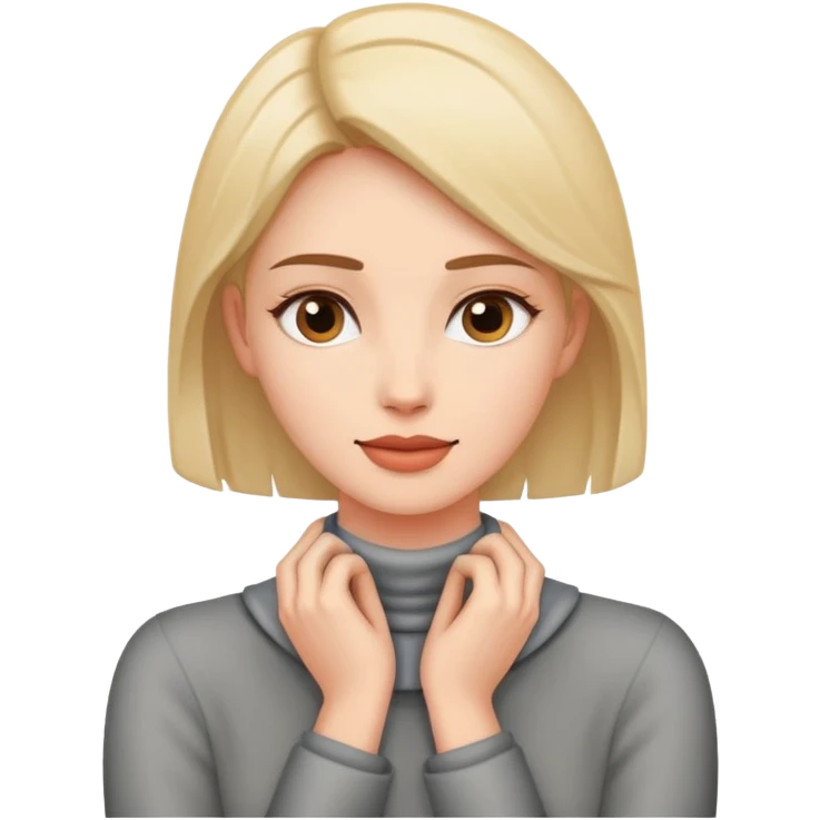 woman with hands around their neck emoji