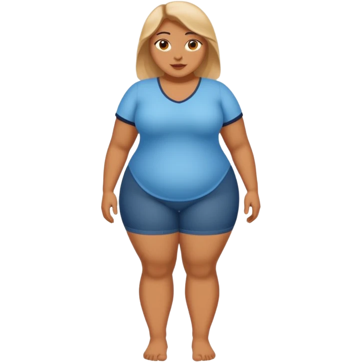 A plus sized woman, full body emoji
