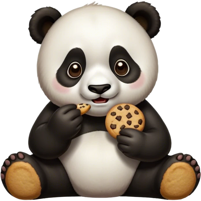 panda eat cookie  emoji