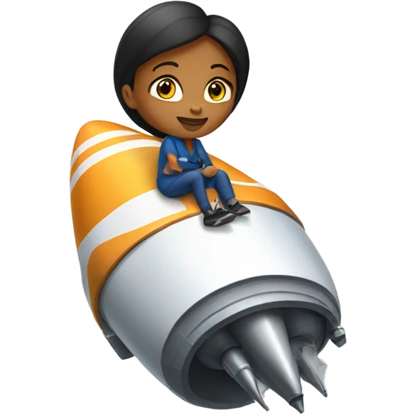 Woman on a rocket emoji
