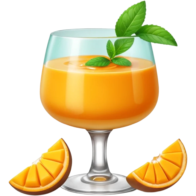 mango pudding in fancy glass emoji