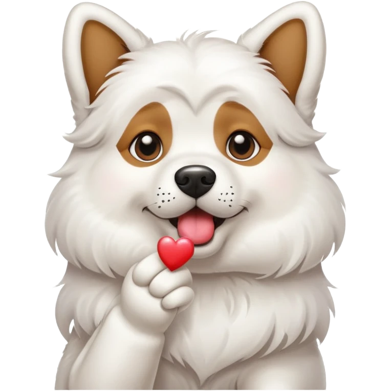 Dog blowing kisses emoji