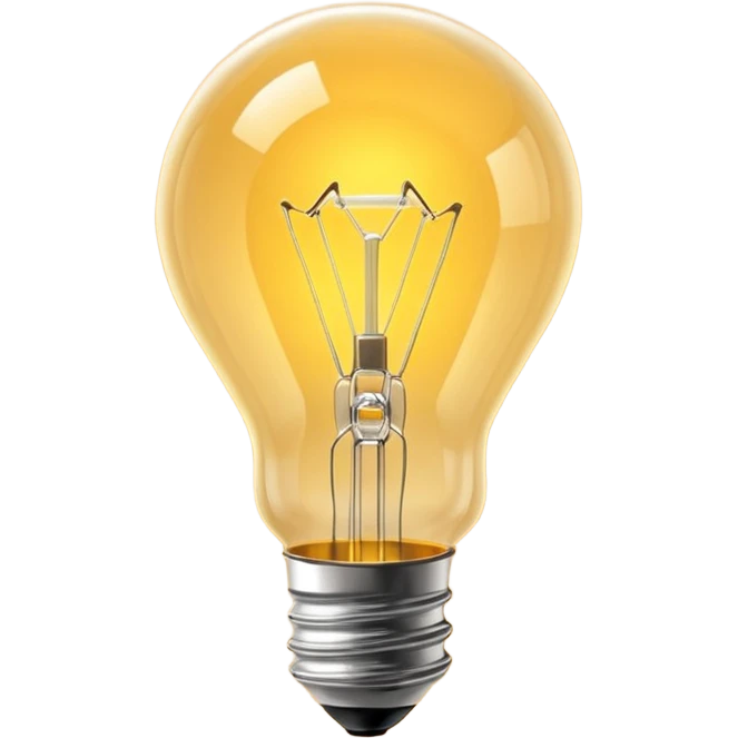 create a light-bulb that illustrates an "idea" emoji