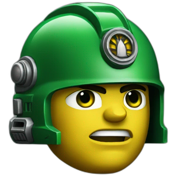 Space marine 40k green color emoji