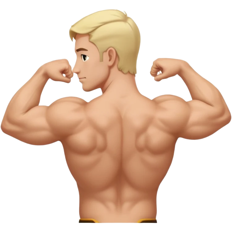 Man with back arched emoji