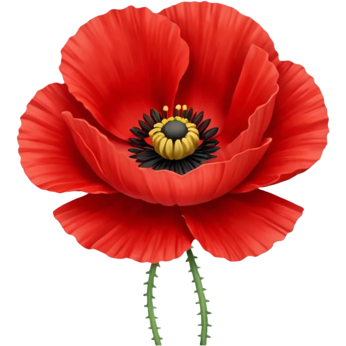 Poppy flower emoji