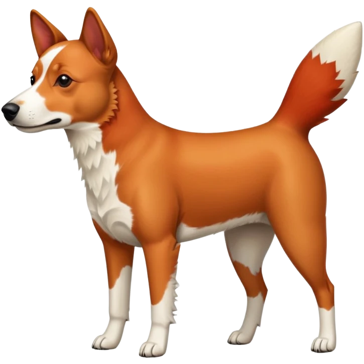 orange red heeler dog with stub tail  emoji