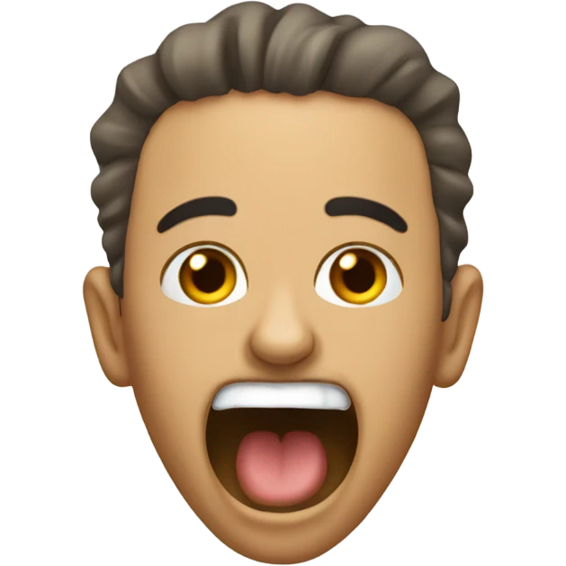 Cara sacando la lengua enojado emoji