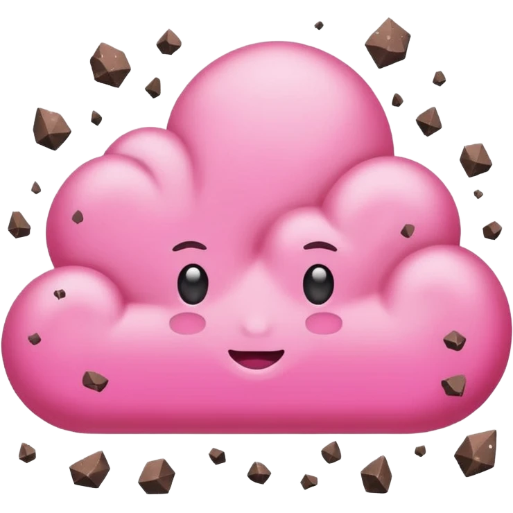 pink Dust and debris emoji