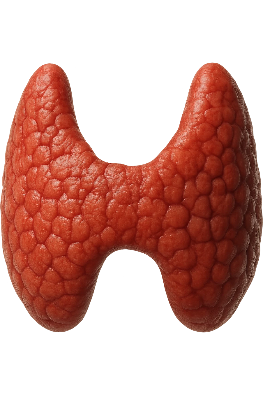 tiroide umana anatomica , iperrealistica 4k, isolato su sfondo bianco emoji