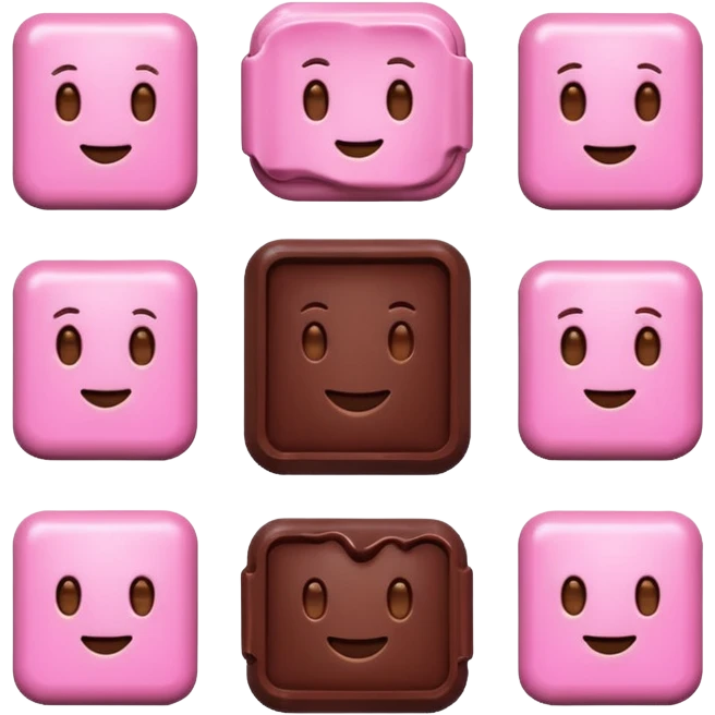 Pink chocolate emoji