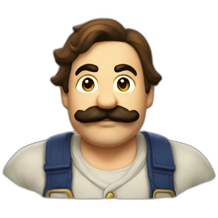 Mario bros sin bigote emoji