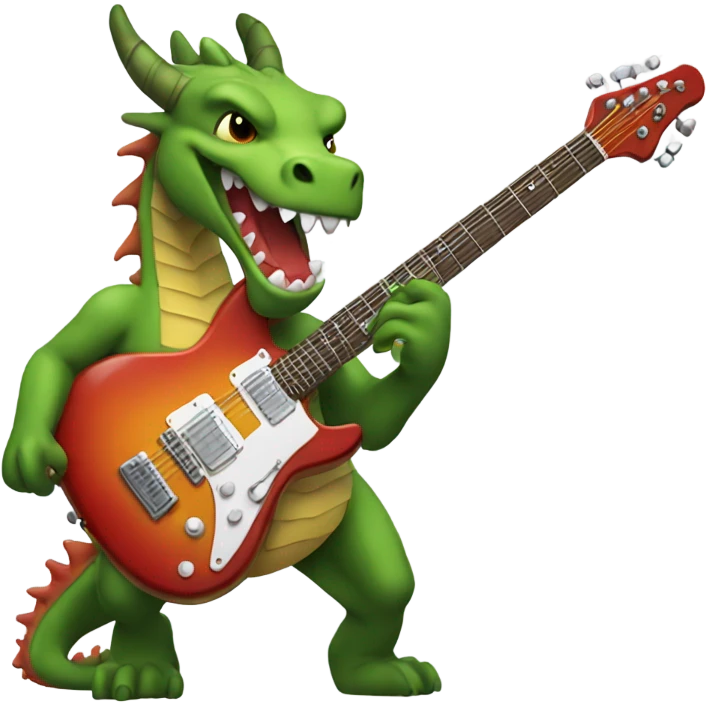 Dragon With guitar ￼ emoji
