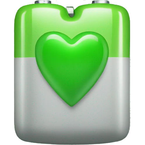 heart with green battery  emoji