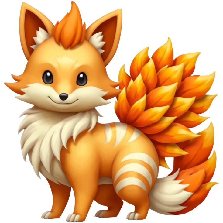 Sandshrew-Ninetails-Fennekin-Vulpix-fusion emoji