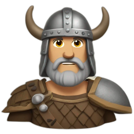 Vikingo sin pelos en la cabeza emoji