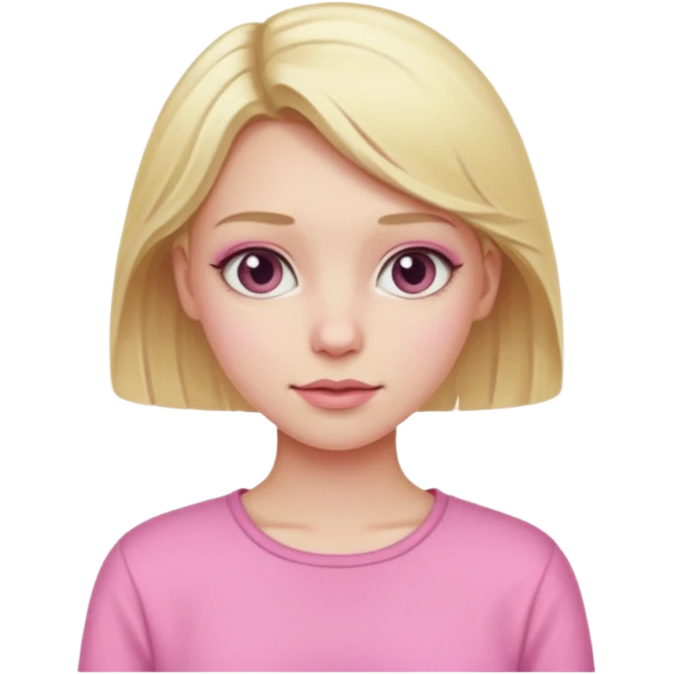 Film student Blonde girl pink emoji