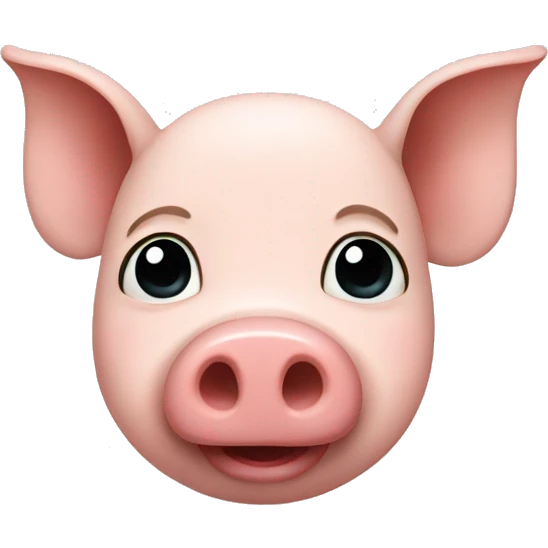 Bald pig emoji