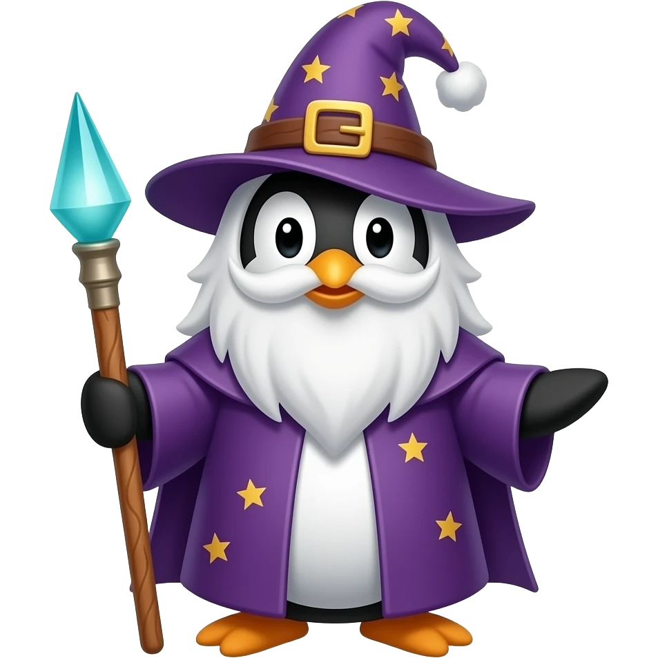 Penguin Wizard emoji