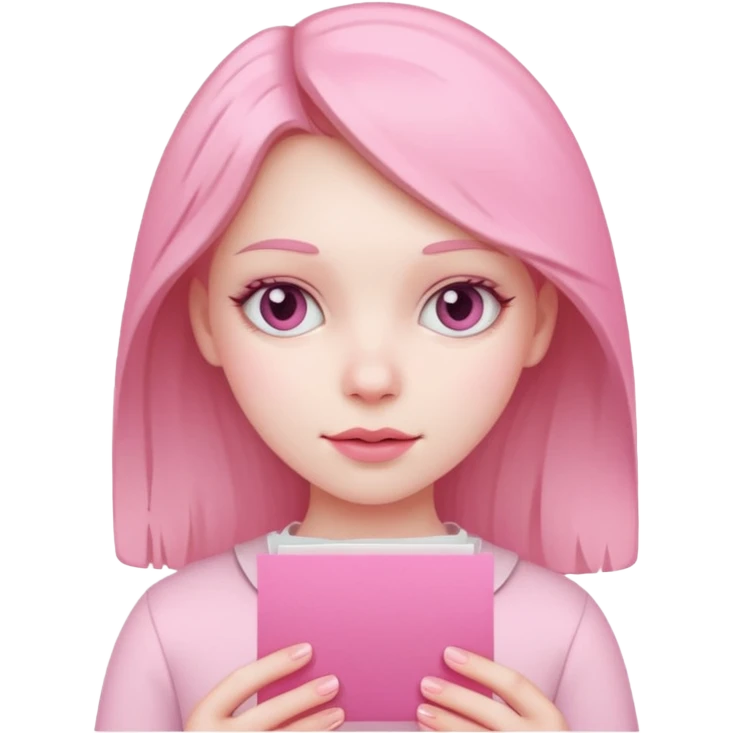 pink paper girl emoji
