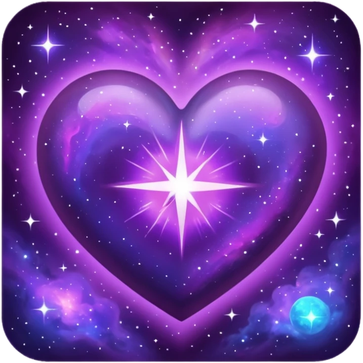 purple galaxy heart  emoji