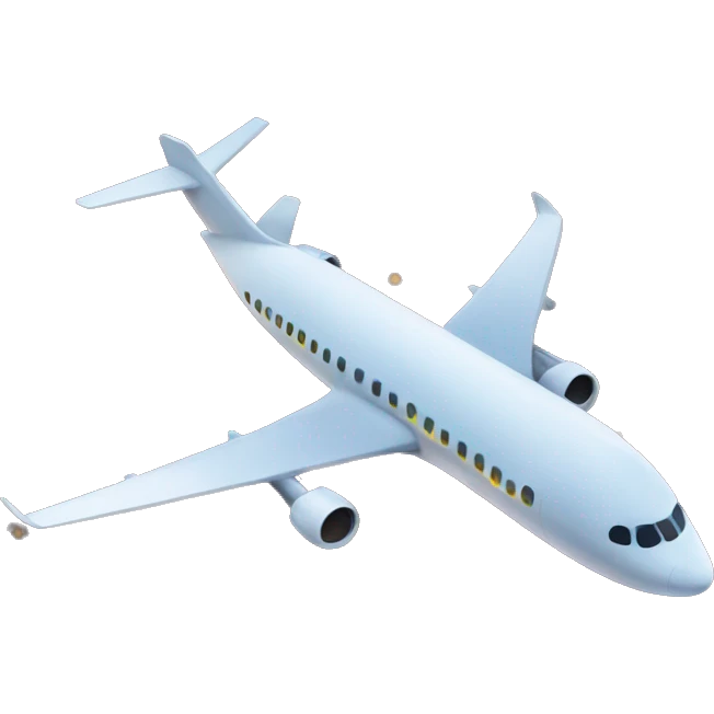 Plane with city lights below emoji